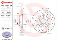 Remmenset, remschijf BREMBO, Remschijftype: Geperforeerd, Inbouwplaats: Achteras: , u.a. für Ford