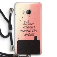 Confetti: HTC U Play Transparant Hoesje met koord