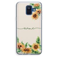 Zonnebloemen: Samsung Galaxy A6 (2018) Transparant Hoesje