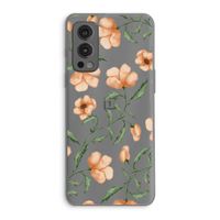 Peachy flowers: OnePlus Nord 2 5G Transparant Hoesje