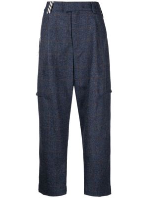 marina yee pantalon en laine Jules à coupe ample - Bleu