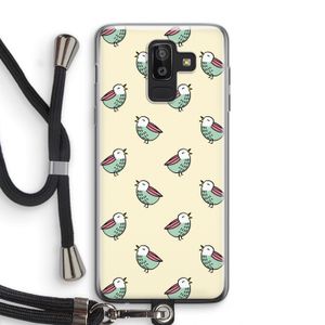 Vogeltjes: Samsung Galaxy J8 (2018) Transparant Hoesje met koord