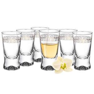 Glasmark Shotglaasjes - 6x - gold collection - 25 ml - glas - borrelglazen   -