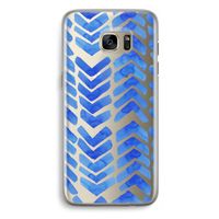Blauwe pijlen: Samsung Galaxy S7 Edge Transparant Hoesje