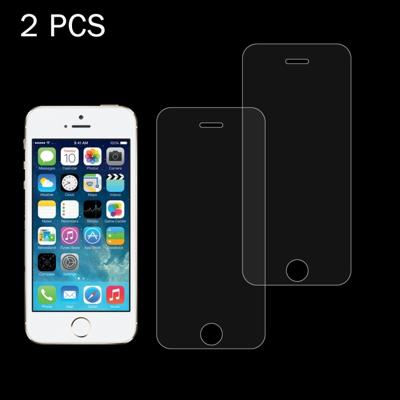 2 stuks voor iPhone SE & 5s & 5 C & 5 0 26 mm 9H oppervlakte hardheid 2.5D explosieveilige getemperd glas scherm Film