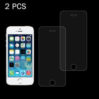 2 stuks voor iPhone SE & 5s & 5 C & 5 0 26 mm 9H oppervlakte hardheid 2.5D explosieveilige getemperd glas scherm Film