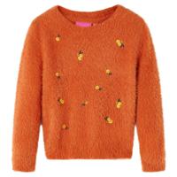 VidaXL Kindertrui gebreid 104 oranjebruin
