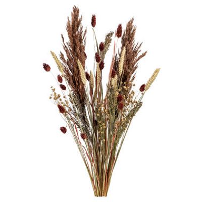 Droogbloemen boeket mix - Naturel/Bruin - 45 cm