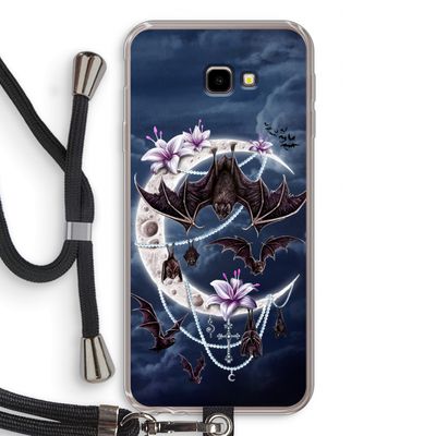 Vleermuizen Maan: Samsung Galaxy J4 Plus Transparant Hoesje met koord