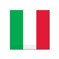 talie landen vlag thema servetten - 48x - 33 x 33 cm - Papier - Italiaanse versieringen/decoraties