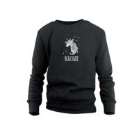 Trui voor kids bedrukken - Zwart - 6 jaar