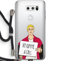 Gimme a call: LG V30 Transparant Hoesje met koord