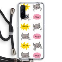 Meow: OnePlus Nord CE 5G Transparant Hoesje met koord Meow: OnePlus Nord CE 5G Transparant Hoesje met koord