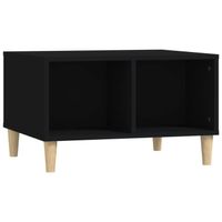 The Living Store Salontafel - Scandinavische Stijl - Voldoende opbergruimte - 60 x 50 x 36.5 cm - Zwart - thumbnail