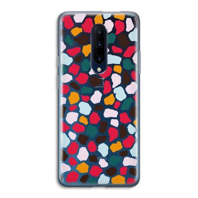 Colored Giraffe: OnePlus 7 Pro Transparant Hoesje