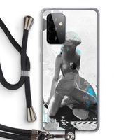I will not feel a thing: Samsung Galaxy A72 5G Transparant Hoesje met koord