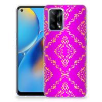 Siliconen Hoesje OPPO A74 4G Barok Roze Siliconen Hoesje OPPO A74 4G Barok Roze