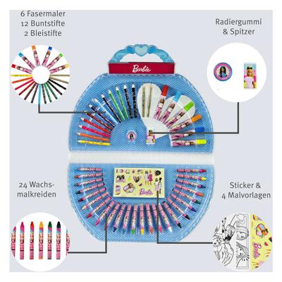 Undercover Kleurkoffer barbie, 51dlg.