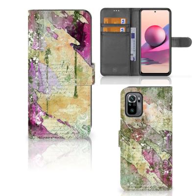 Hoesje Xiaomi Redmi Note 10S | 10 4G | Poco M5s Letter Painting Hoesje Xiaomi Redmi Note 10S | 10 4G | Poco M5s Letter Painting
