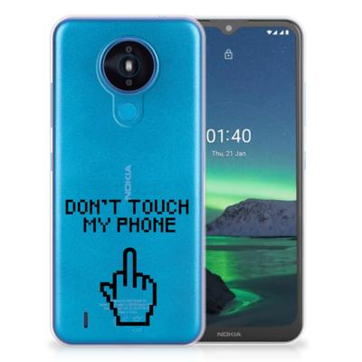 Nokia 1.4 Silicone-hoesje Finger Don't Touch My Phone Nokia 1.4 Silicone-hoesje Finger Don't Touch My Phone
