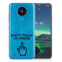 Nokia 1.4 Silicone-hoesje Finger Don't Touch My Phone