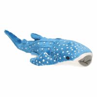 Pluche knuffel walvis haai - blauw - 28 cm - Walvissen/Haaien speelgoed - dieren/vissen