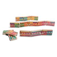 BS Toys houten dominotrein, 14dlg.