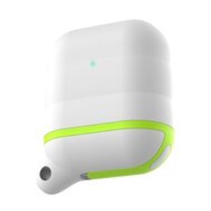 AirPods 1/2 hoesje siliconen waterproof series - soft case - wit + geel