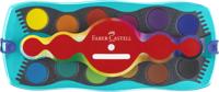 Faber Castell Waterverfdoos 12 kleuren + 1 tube wit Connector turquoise