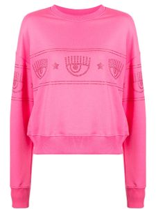 Chiara Ferragni sweat à ornements - Rose