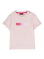 Missoni Kids t-shirt en coton à logo imprimé - Rose