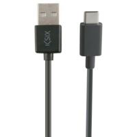 Kabel USB-C naar USB KSIX 3 m Zwart