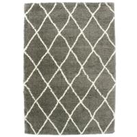 Floki Moroccan - Berber Shaggy - Grijs/Crème-200 x 200 cm
