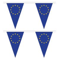 3x stuks polyester vlaggenlijn Europa 5 meter 3x stuks polyester vlaggenlijn Europa 5 meter