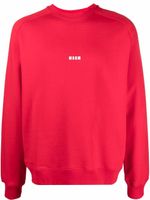 MSGM sweat en coton à logo imprimé - Rouge - thumbnail