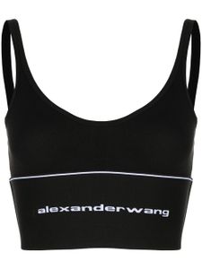 Alexander Wang soutien-gorge à bande logo - Noir