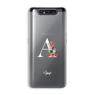 Pink Bouquet: Samsung Galaxy A80 Transparant Hoesje