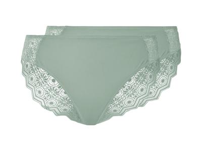 esmara 2 dames slips (Groen, XS (32/34))