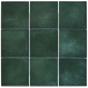The Mosaic Factory Kasba Mozaïek Tegel Vierkant - Forest Green Mat Porselein 297x297 mm
