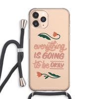 Optimistic flower girl: iPhone 11 Pro Max Transparant Hoesje met koord