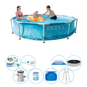 Intex Metal Frame Rond Strandzijde 305x76 cm - Deluxe Zwembad Set