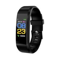 ID115 0 96 inch OLED scherm slimme horloge armband stappenteller sport fitness tracker armband (zwart)