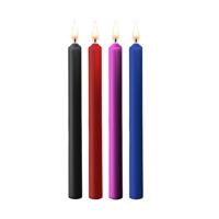 Teasing Wax Candles Large - Parafin - 4-pack - Mixed Colors - thumbnail