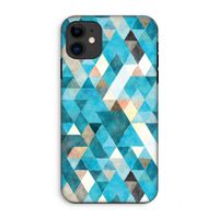 Gekleurde driehoekjes blauw: iPhone 11 Tough Case