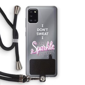 Sparkle quote: Samsung Galaxy A31 Transparant Hoesje met koord