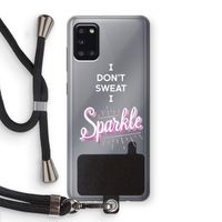 Sparkle quote: Samsung Galaxy A31 Transparant Hoesje met koord