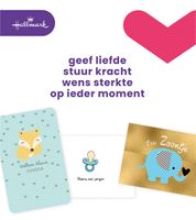 Wenskaart Hallmark navulset geboorte zoon 6 kaarten - thumbnail