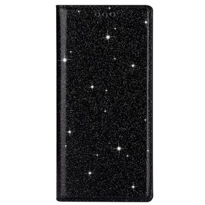 Samsung Galaxy S20 hoesje - Bookcase - Pasjeshouder - Portemonnee - Glitter - TPU - Zwart