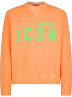 DSQUARED2 logo-print cotton sweatshirt - Orange