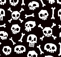 Halloween skelet met behang